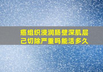 癌组织浸润肠壁深肌层己切除严重吗能活多久