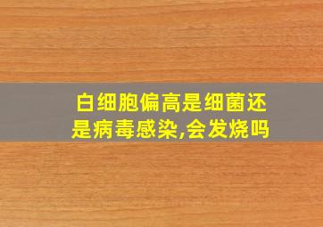 白细胞偏高是细菌还是病毒感染,会发烧吗