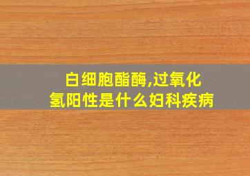 白细胞酯酶,过氧化氢阳性是什么妇科疾病