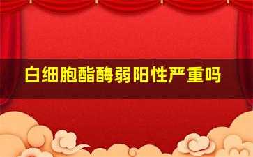 白细胞酯酶弱阳性严重吗