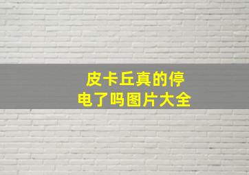 皮卡丘真的停电了吗图片大全