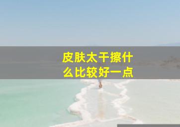 皮肤太干擦什么比较好一点