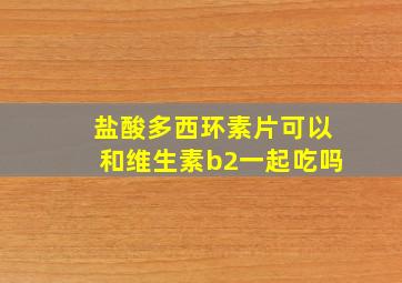 盐酸多西环素片可以和维生素b2一起吃吗