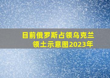 目前俄罗斯占领乌克兰领土示意图2023年