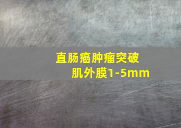 直肠癌肿瘤突破肌外膜1-5mm