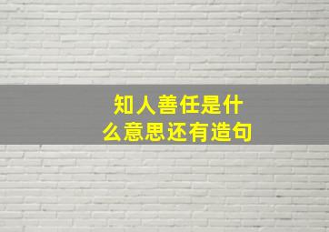 知人善任是什么意思还有造句