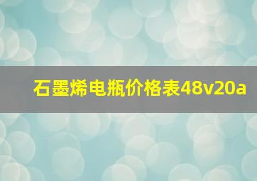 石墨烯电瓶价格表48v20a