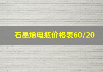 石墨烯电瓶价格表60/20