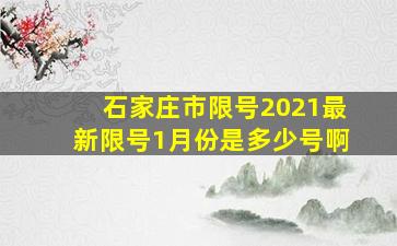 石家庄市限号2021最新限号1月份是多少号啊