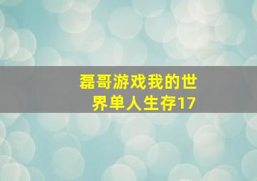 磊哥游戏我的世界单人生存17