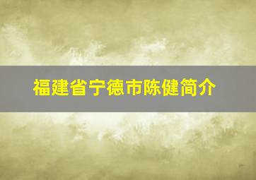 福建省宁德市陈健简介