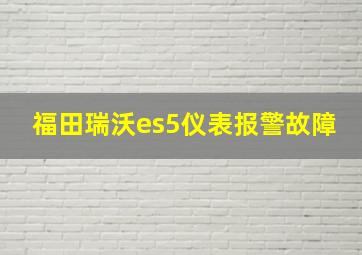 福田瑞沃es5仪表报警故障