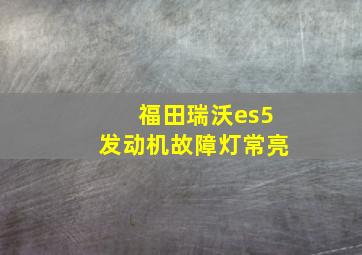 福田瑞沃es5发动机故障灯常亮