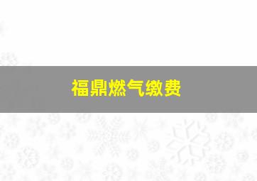 福鼎燃气缴费