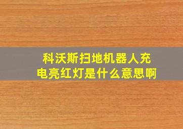 科沃斯扫地机器人充电亮红灯是什么意思啊