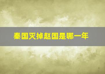 秦国灭掉赵国是哪一年