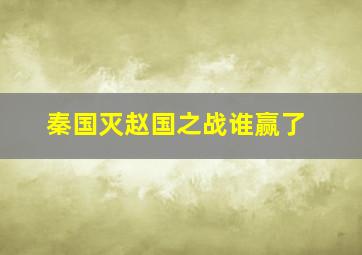 秦国灭赵国之战谁赢了