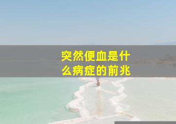 突然便血是什么病症的前兆