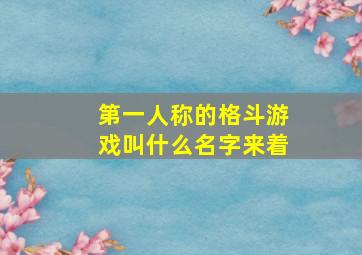 第一人称的格斗游戏叫什么名字来着