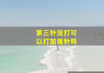 第三针没打可以打加强针吗