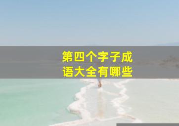 第四个字子成语大全有哪些