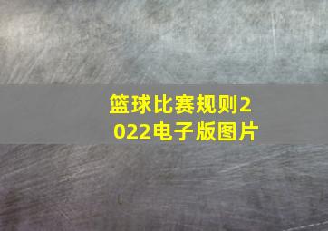 篮球比赛规则2022电子版图片