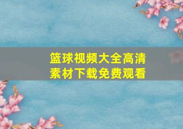 篮球视频大全高清素材下载免费观看