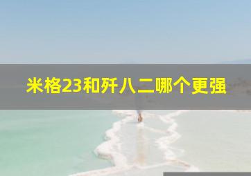 米格23和歼八二哪个更强