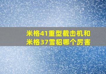 米格41重型截击机和米格37雪貂哪个厉害