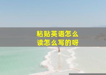 粘贴英语怎么读怎么写的呀