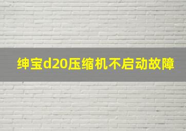 绅宝d20压缩机不启动故障