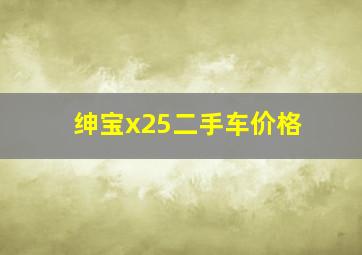 绅宝x25二手车价格