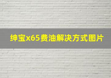 绅宝x65费油解决方式图片