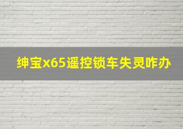 绅宝x65遥控锁车失灵咋办