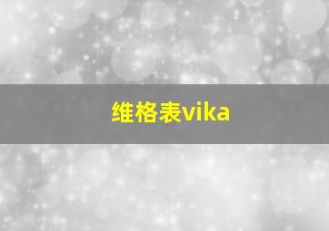 维格表vika