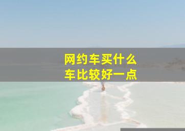 网约车买什么车比较好一点