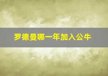 罗德曼哪一年加入公牛