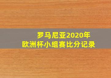 罗马尼亚2020年欧洲杯小组赛比分记录