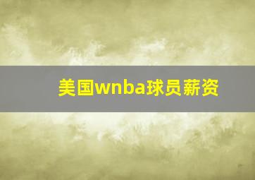 美国wnba球员薪资