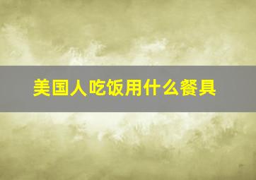 美国人吃饭用什么餐具