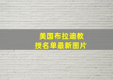 美国布拉迪教授名单最新图片