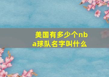 美国有多少个nba球队名字叫什么