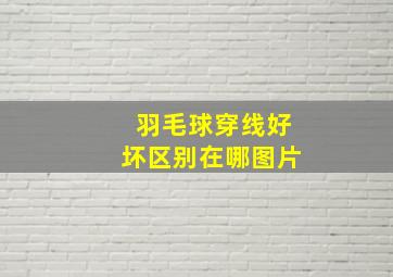 羽毛球穿线好坏区别在哪图片