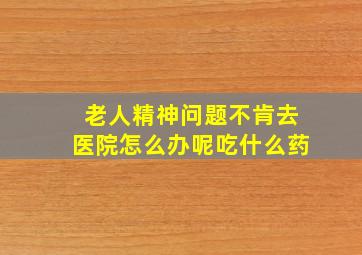 老人精神问题不肯去医院怎么办呢吃什么药