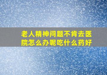 老人精神问题不肯去医院怎么办呢吃什么药好