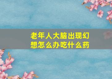 老年人大脑出现幻想怎么办吃什么药