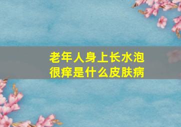 老年人身上长水泡很痒是什么皮肤病