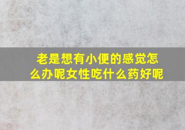 老是想有小便的感觉怎么办呢女性吃什么药好呢