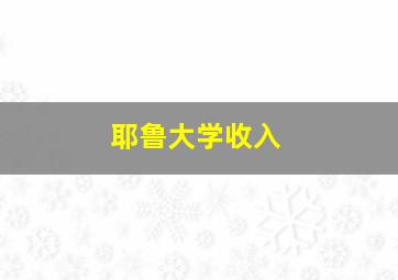 耶鲁大学收入