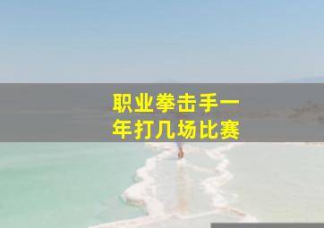 职业拳击手一年打几场比赛